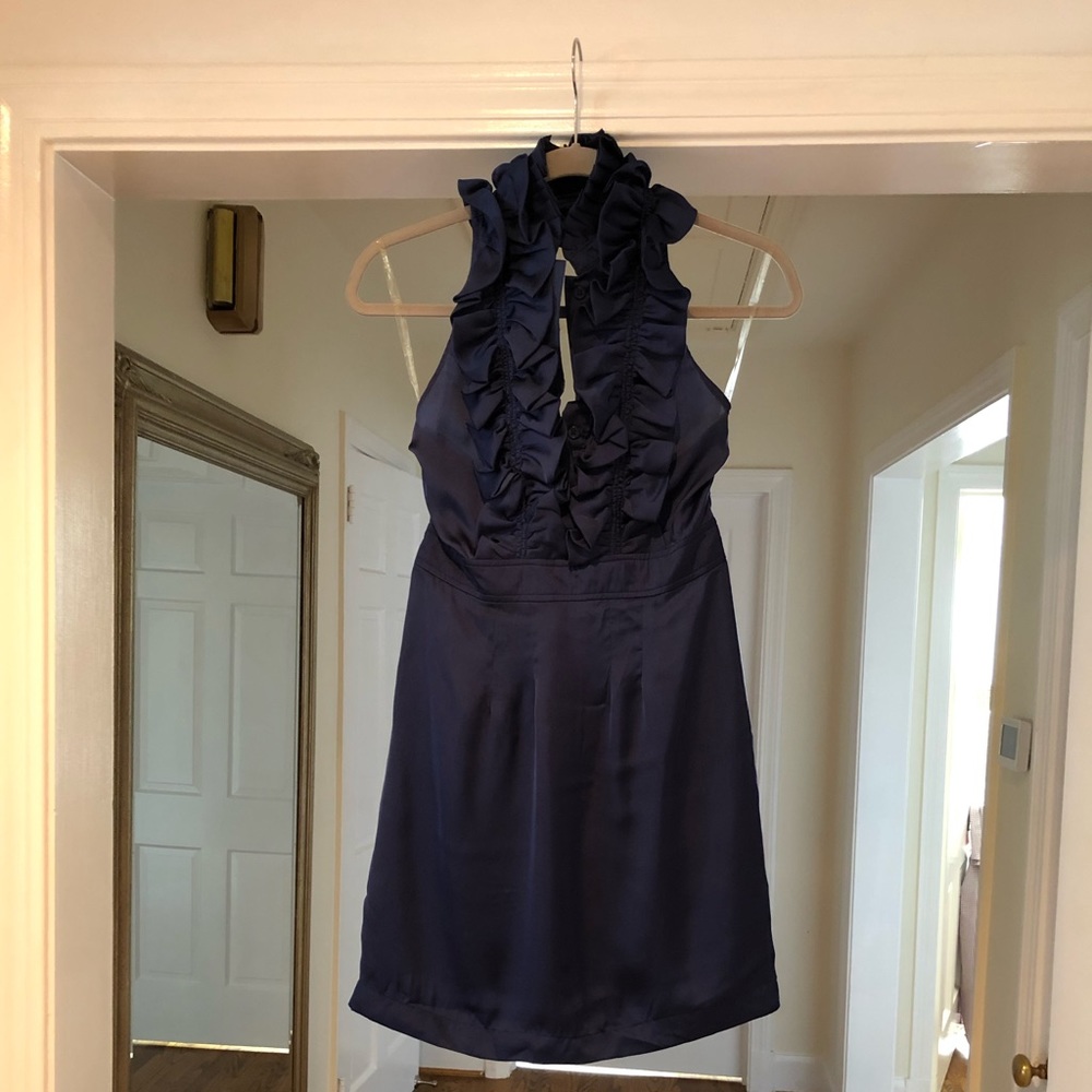 Navy halter dress